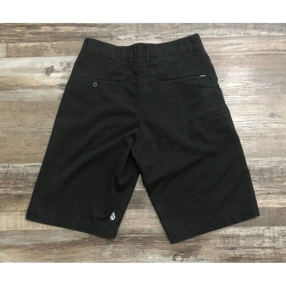Volcom Stone Mens Size 29 Black Flat Front Casual Chino Shorts - Picture 2 of 5